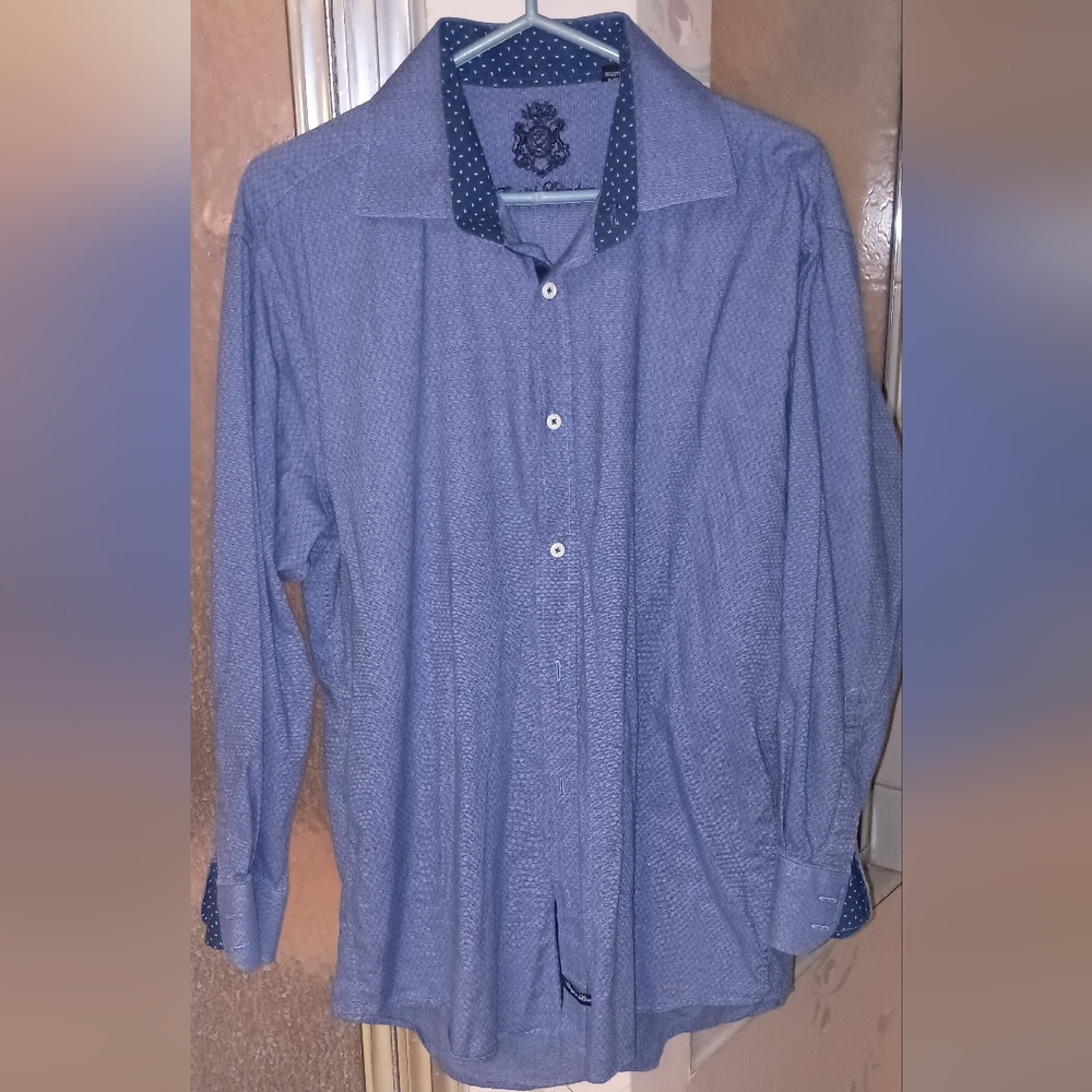 English Laundry Blue Casual Button Down Shirt